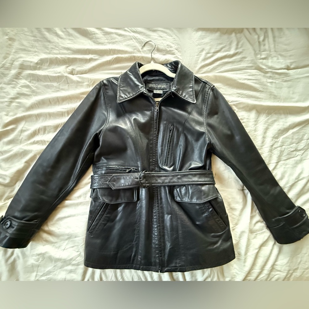 Black Leather Coat